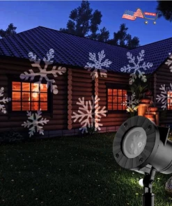 Onlineamericanstore 12 Patterns Christmas Decoration Laser Snowflake Projector - Outdoor LED Waterproof Disco Lights For Home & Garden Laser Christmas Lights