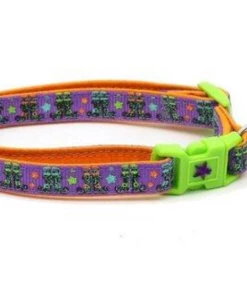 Onlineamericanstore Halloween Large Size Cat Collar | Witchy Boots On Purple Halloween Kitten Collar Halloween Pets Accessories