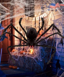 The American Store Halloween Decoration Spider 1Pieces Black Huge Spider Used For Halloween Or Parties Decoration Halloween Decorations