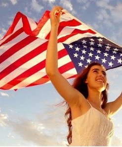 Onlineamericanstore 3x5 FT American Flag U.S.A US 4th Of July Decorations Strips&Stars Polyester 5 PCS