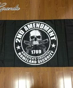 NFS PLUS Grandio Store 3x5 Ft American Flag USA US United States 90x150cm Polyester Black Custom Garden 2nd Amendment Home Decorative Flags And Banners Military Clothing & Accessories