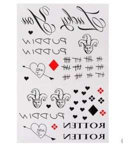 The American Store 4 Styles Halloween Cosplay The Joker Temporary Tattoo Stickers Body Art Tattoos For Face Arm 20X29.6cm #255337 18 The American Store 4 Styles Halloween Cosplay The Joker Temporary Tattoo Stickers Body Art Tattoos For Face Arm 20X29.6cm #255337