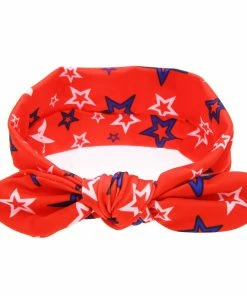 Sweetest Boutique 4 Pcs/lot , 4th Of July Knotted Headwraps, Independence Day Top Knot Headband
