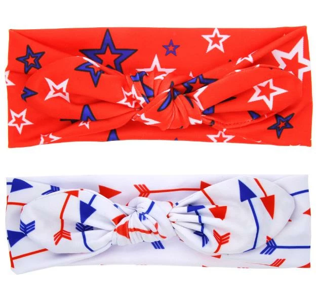 Sweetest Boutique 4 Pcs/lot , 4th Of July Knotted Headwraps, Independence Day Top Knot Headband 5 Sweetest Boutique 4 Pcs/lot , 4th Of July Knotted Headwraps, Independence Day Top Knot Headband