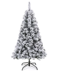 GLOBO MEJOR Store Mini Christmas Tree Artificial Flocking Snow Christmas Tree LED Multicolor Lights Holiday Decoration Arbol De Navidad