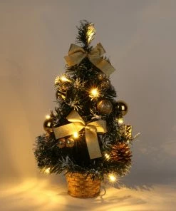 Surprising World Store 40CM Christmas Tree Warm Light New Year Xmas Tree Ornaments For Home Party Decoration Merry Christmas Table Decor Best Kids Gift