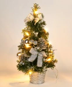 Surprising World Store 40CM Christmas Tree Warm Light New Year Xmas Tree Ornaments For Home Party Decoration Merry Christmas Table Decor Best Kids Gift