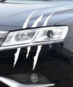 Yicare Store 40cmX12cm Funny Car Sticker Reflective Monster Scratch Stripe Claw Marks Car Auto Headlight Decoration Vinyl Decal Car Stickers