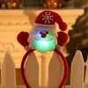 Online American Store Christmas Snowman Decorations Lovely Christmas Santa Reindeer Snowman Bear LED Light Headband Hair Band Lightening Double Head Xmas Decoration Red New Years E