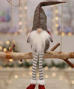 Onlineamericanstore Christmas & New Year Party Decoration Sitting Long-legged Elf Christmas Snowman Decorations