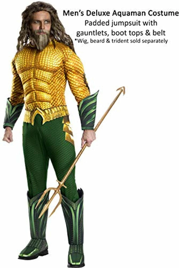 The American Store Rubie's Men's Standard Movie Adult Aquaman Deluxe Costume, As Shown Superheroes Mens Costumes 5 The American Store Rubie's Men's Standard Movie Adult Aquaman Deluxe Costume, As Shown Superheroes Mens Costumes