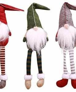 Onlineamericanstore Christmas & New Year Party Decoration Sitting Long-legged Elf Christmas Snowman Decorations
