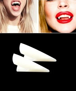 The American Store 4PC Horrific Fun Clown Dress Halloween Cosplay Dentures Zombie Vampire Teeth Ghost Devil Fangs Props Costume Party Halloween Prop