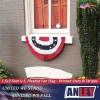 Onlineamericanstore ANLEY USA Pleated Fan Flag 1.5x3 Ft American US Bunting Patriotic Stars & Stripes Flag