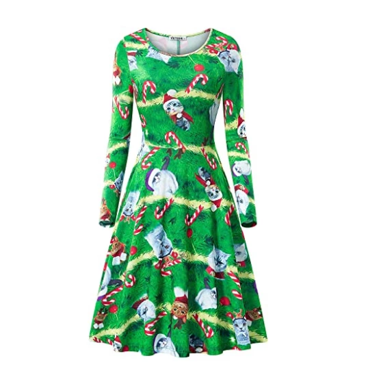 Shop4530021 Store Christmas Women Clothing 2018 Autumn Women Christmas Dress XL Plus Size New Year Festival Large Size Long Sleeve Tree Casual Vintage Winter Dress Ladies 6 Shop4530021 Store Christmas Women Clothing 2018 Autumn Women Christmas Dress XL Plus Size New Year Festival Large Size Long Sleeve Tree Casual Vintage Winter Dress Ladies