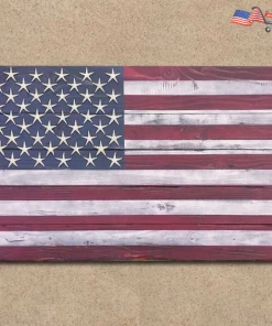 The American Store Starfish American Wooden Wall Flag - American Flag 4th Of July