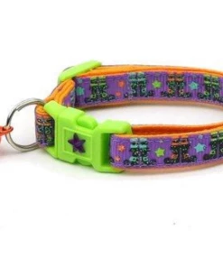 Onlineamericanstore Halloween Large Size Cat Collar | Witchy Boots On Purple Halloween Kitten Collar Halloween Pets Accessories