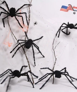 The American Store Halloween Decoration Spider 1Pieces Black Huge Spider Used For Halloween Or Parties Decoration Halloween Decorations