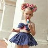 Onlineamericanstore Kids Clothing 4th Of July Baby Girl Dress American Flag Tube Top Skirt Headband Clothes