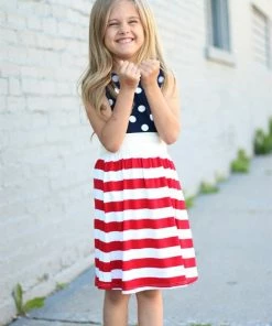 Swagem Baby Store Kids Clothing 4th Of July Kids Dress For Girls American Patriotic Day Cotton Dress Red White Blue Striped Girls Dress July 4th Costume D0816 15 Swagem Baby Store Kids Clothing 4th Of July Kids Dress For Girls American Patriotic Day Cotton Dress Red White Blue Striped Girls Dress July 4th Costume D0816