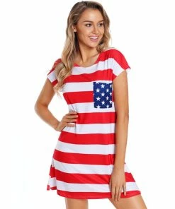 The American Store 4th Of July Party USA Flag Print Mini Dress For Women Elegant Ladies US American Flag High Waist Dresses With Pocket Plus Size 11 The American Store 4th Of July Party USA Flag Print Mini Dress For Women Elegant Ladies US American Flag High Waist Dresses With Pocket Plus Size