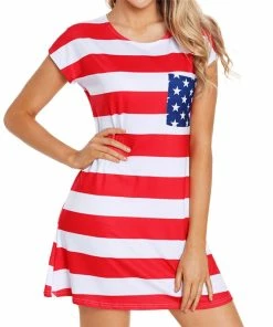 The American Store 4th Of July Party USA Flag Print Mini Dress For Women Elegant Ladies US American Flag High Waist Dresses With Pocket Plus Size 13 The American Store 4th Of July Party USA Flag Print Mini Dress For Women Elegant Ladies US American Flag High Waist Dresses With Pocket Plus Size