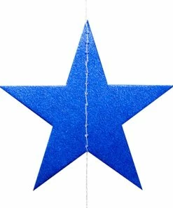 Onlineamericanstore Patriotic Theme Party Supplies 4th Of July USA Paper Star Garlands 4m Long String Chain Independence Day Party Banner Handmade Decoration