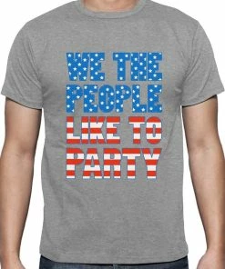 LENGDA Store Mens Clothing 4th Of July We The People Like To Party Funny Patriotic T-Shirt Independence Day