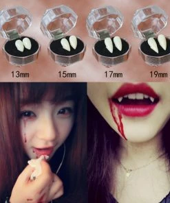 Alisa Craftdiy Store 5 Styles Horrific Fun Clown Dress Vampire Teeth Halloween Party Dentures Props Zombie Devil Fangs Tooth With Dental Gum