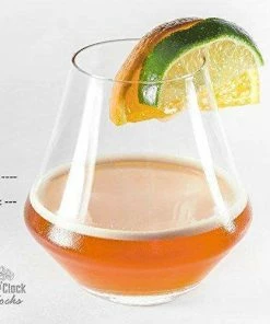 Casual Glasses 5 O'Clock Rocks 11 Oz Snifter, Perfect For Any Occasion (Set Of 2). Unique Glasses That Make A Great Gift Set Or Addition To Your Bareware.