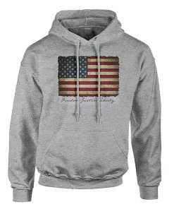 5 Star Limited Edition Vintage American Flag Hoodie Pullover Fleece For Men - Sweatshirt, Gift, Cotton Poly Blend, Ultra Soft