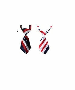 Onlineamericanstore Pets 50PC/Lot Pet Dog Bow Ties Adjustable Stripes Dog Neckties Dog Ties For 4th July Pet Supplies