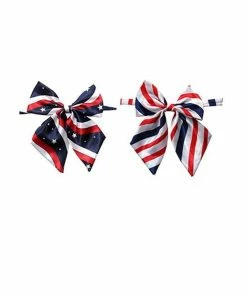 Onlineamericanstore Pets 50PC/Lot Pet Dog Bow Ties Adjustable Stripes Dog Neckties Dog Ties For 4th July Pet Supplies