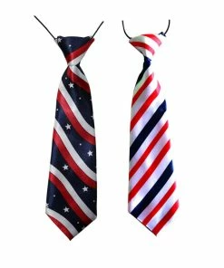 Onlineamericanstore Pets 50PC/Lot Pet Dog Bow Ties Adjustable Stripes Dog Neckties Dog Ties For 4th July Pet Supplies