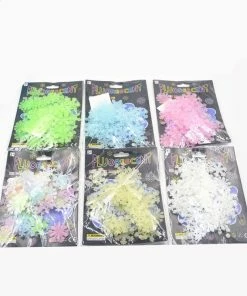 Online American Store 50PCS/set Christmas Decorations For Home Luminous Wall Sticker Snowflake Glow In The Dark Decal For Kids Baby Rooms