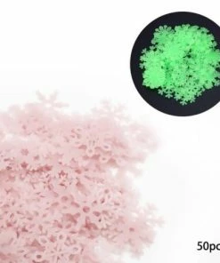 Online American Store 50PCS/set Christmas Decorations For Home Luminous Wall Sticker Snowflake Glow In The Dark Decal For Kids Baby Rooms