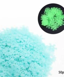 Online American Store 50PCS/set Christmas Decorations For Home Luminous Wall Sticker Snowflake Glow In The Dark Decal For Kids Baby Rooms