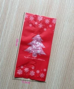 The American Store 50pcs Red/Green Christmas Gift Bags Candy Box With Snowflake Xmas Dessert Cookie Bags Christmas Decorations For Home Christmas Gift Bag Collection