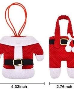 The American Store Hot Sale 8Pcs Fancy Santa Christmas Decorations Silverware Holders Pockets Dinner Table Decor Home Decoration