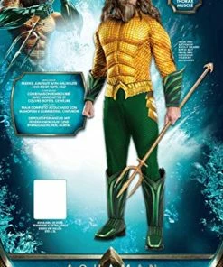 The American Store Rubie's Men's Standard Movie Adult Aquaman Deluxe Costume, As Shown Superheroes Mens Costumes