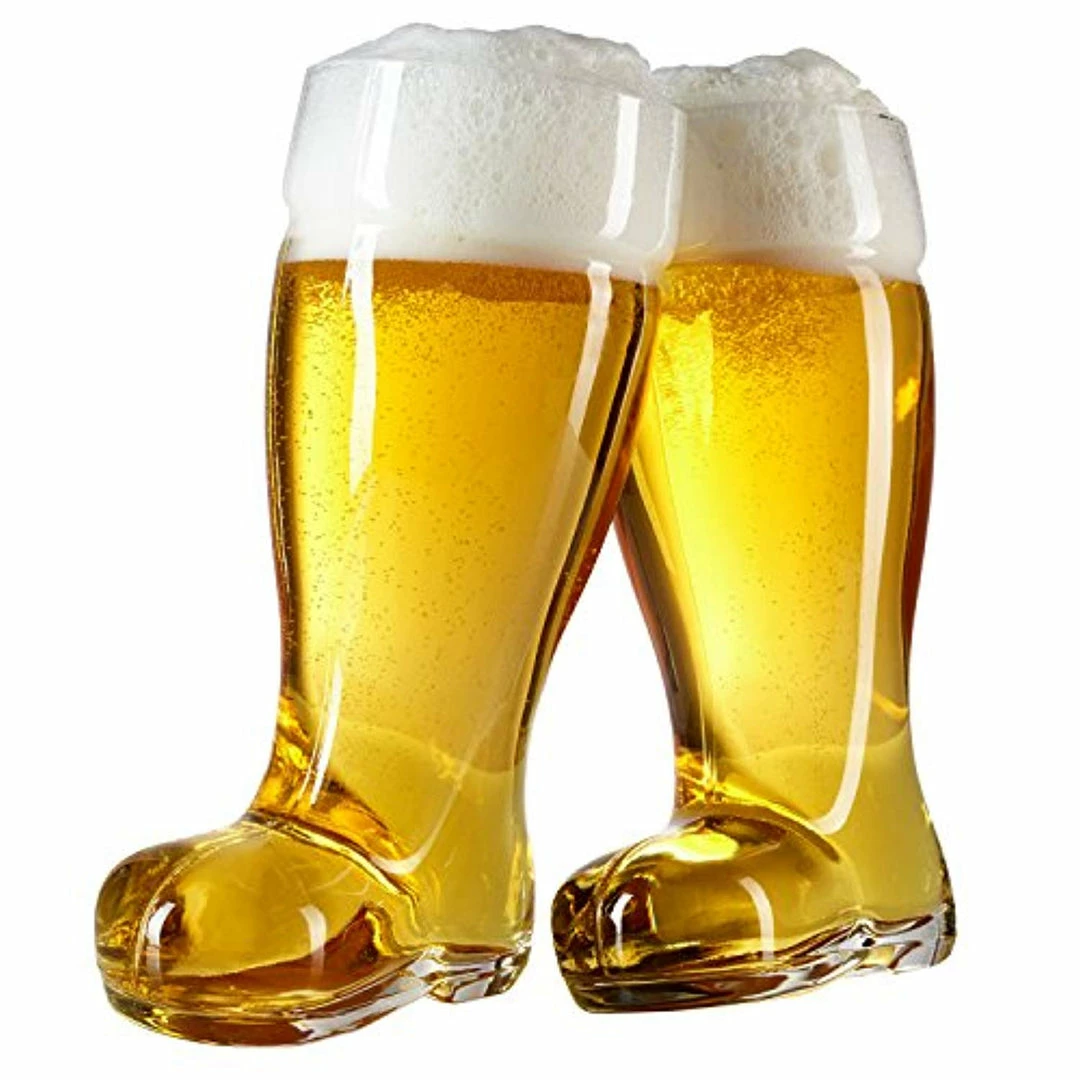 2 Liter Beer Boot Glass Set - Oktoberfest Beer Boots - Set Of 2 - MyGift 3 2 Liter Beer Boot Glass Set - Oktoberfest Beer Boots - Set Of 2 - MyGift
