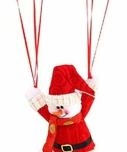 Ordernow Store Christmas Home Ceiling Decorations Parachute 24cm Santa Claus Smowman New Year Hanging Pendant Christmas Decoration Supplies Christmas Snowman Decorations
