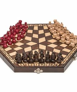 Husaria Wooden Three Person Player Chess, 11 Inches