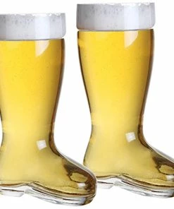 2 Liter Beer Boot Glass Set - Oktoberfest Beer Boots - Set Of 2 - MyGift 14 2 Liter Beer Boot Glass Set - Oktoberfest Beer Boots - Set Of 2 - MyGift