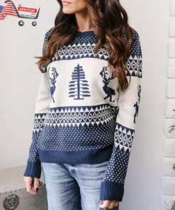 The American Store Buy Best Christmas Gift | Ugly Knitted Casual Long Sleeve | O Neck Deer Sweater For Women 12 The American Store Buy Best Christmas Gift | Ugly Knitted Casual Long Sleeve | O Neck Deer Sweater For Women
