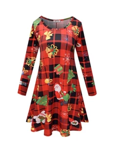 The American Store Autumn Winter New Women Christmas Dresses Long Sleeve O Neck Christmas Tree Snowman Printed Slim Dress Knee Length Big Size F40