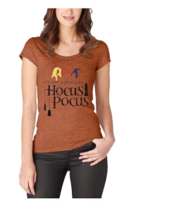 The American Store Casual Print Womens Letter T-shirts It's Just A Bunch Of Hocus Pocus Tee Top Tee Shirt Women Halloween Pumpkin Tshirt T Tops