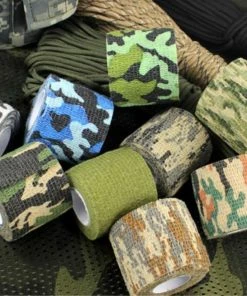 SportHappy Store Military Clothing & Accessories 5cmx4.5m Camping Camo Outdoor Hunting Tool Camouflage Stealth Tape Waterproof Wrap Durable Army Safety First Aid Tool