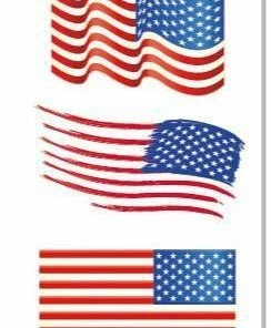 Mi 3 Store 5pcs/lot American Country Flag Tattoo Stickers Independence Day 4th Of July Body Face Art Tattoo Decals For National Day Patriotic Theme Party Supplies