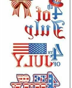 Mi 3 Store 5pcs/lot American Country Flag Tattoo Stickers Independence Day 4th Of July Body Face Art Tattoo Decals For National Day Patriotic Theme Party Supplies